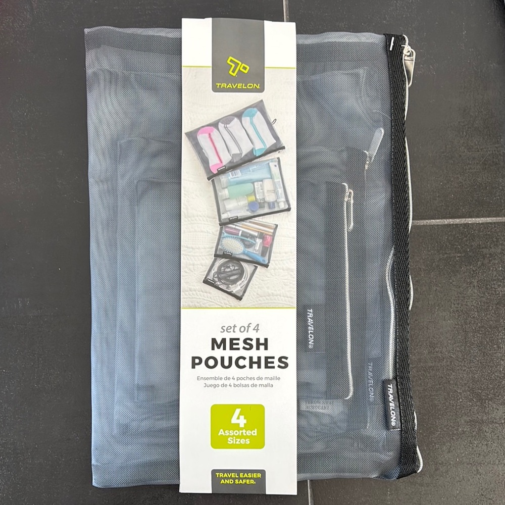 ☀️Travelon Mesh Pouches Set of 4 - Black☀️